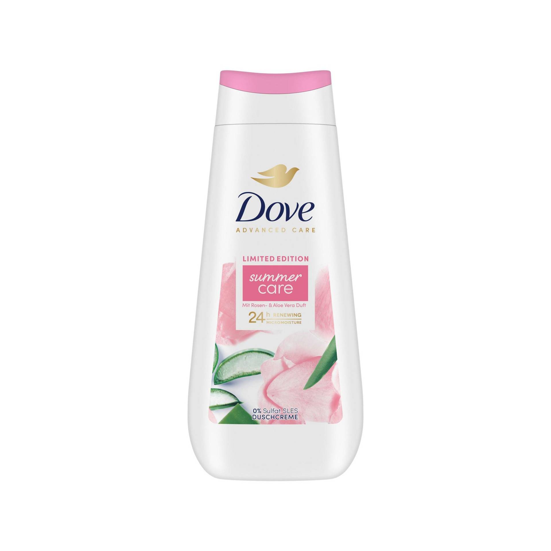 Limited Edition Summer Care Duschcreme Mit Rosen- & Aloe Vera Duft Damen  225ML von Dove