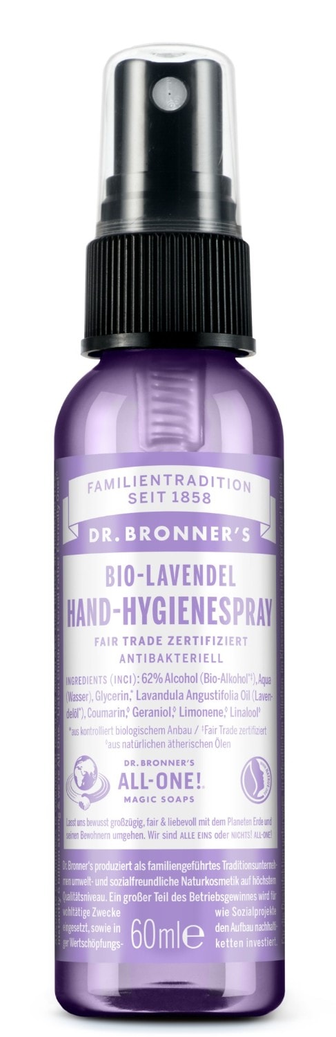 Dr. Bronner's  Dr. Bronner's HAND-HYGIENESPRAY Lavendel desinfektionsmittel 60.0 ml von Dr. Bronner's