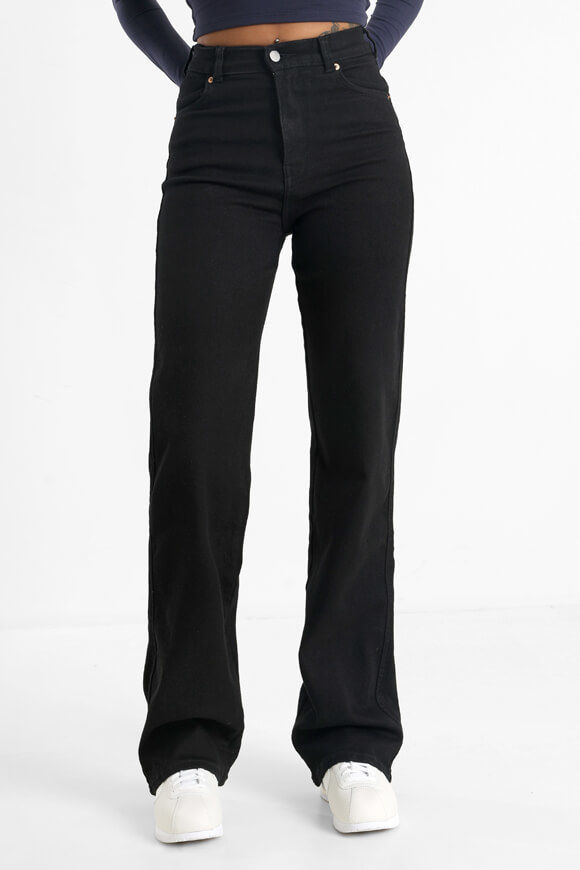 Dr. Denim Moxy Straight Jeans L32 | Solid Black | Damen  | L von Dr. Denim