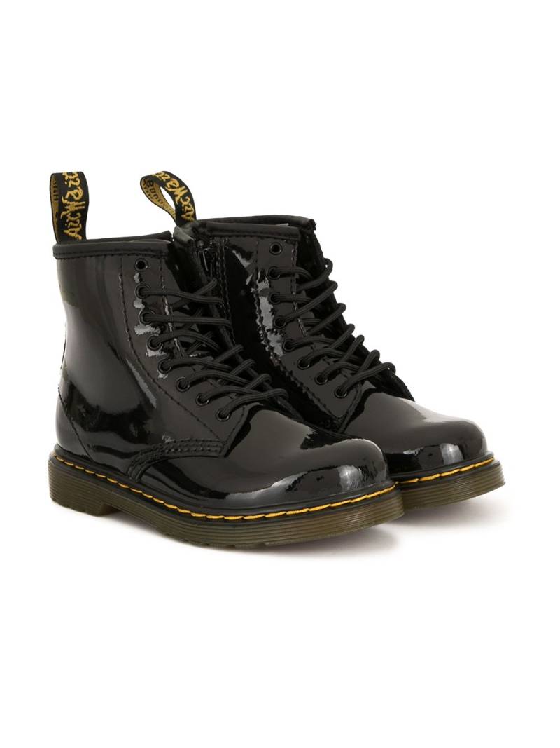 Dr. Martens Kids lace up wellie boots - Black von Dr. Martens Kids