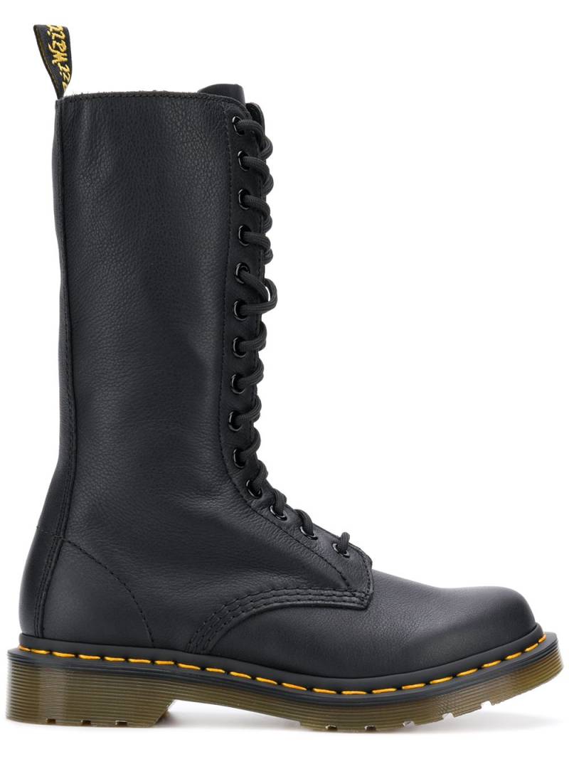 Dr. Martens 14-Eye zip boots - Black von Dr. Martens