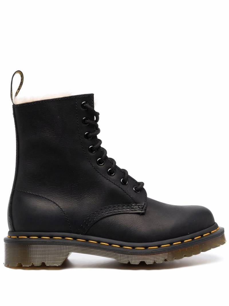 Dr. Martens 1460 Serena faux shearling-lined ankle boots - Black von Dr. Martens