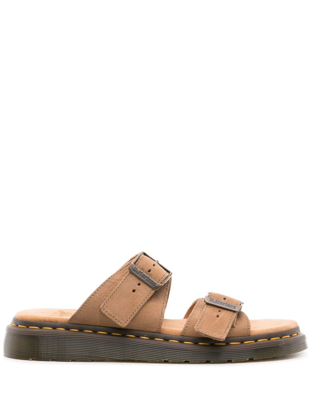 Dr. Martens Josef buckled suede slides - Neutrals von Dr. Martens