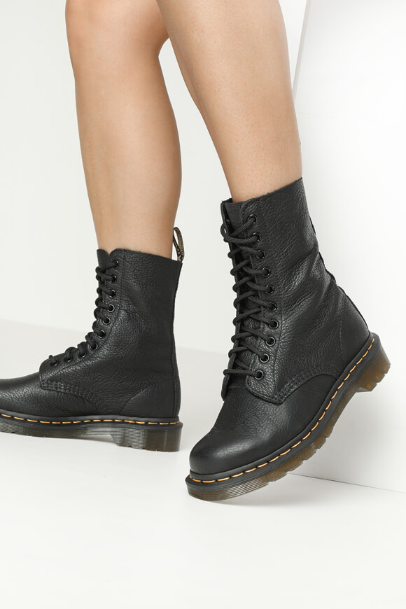 Dr. Martens Leder Schnürstiefelette | Schwarz Virginia | Damen  | EU36 von Dr. Martens