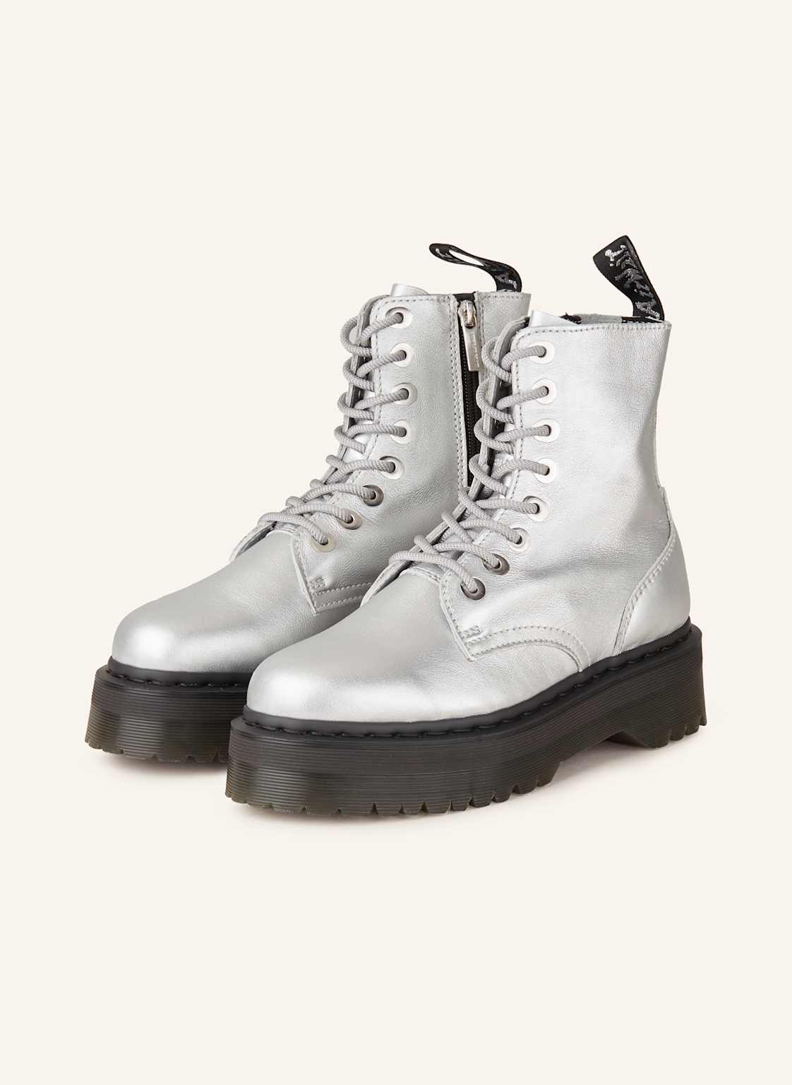 Dr. Martens Plateau-Boots Jadon silber von Dr. Martens