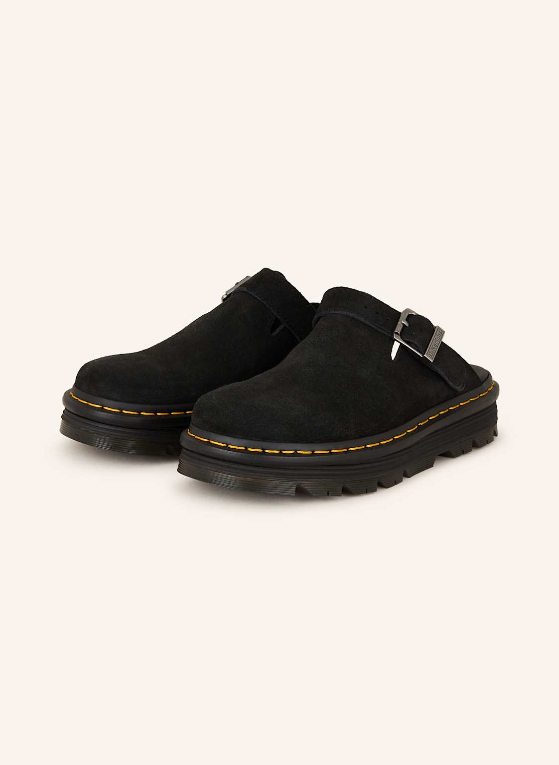 Dr. Martens Plateau-Mules Zebzag schwarz von Dr. Martens