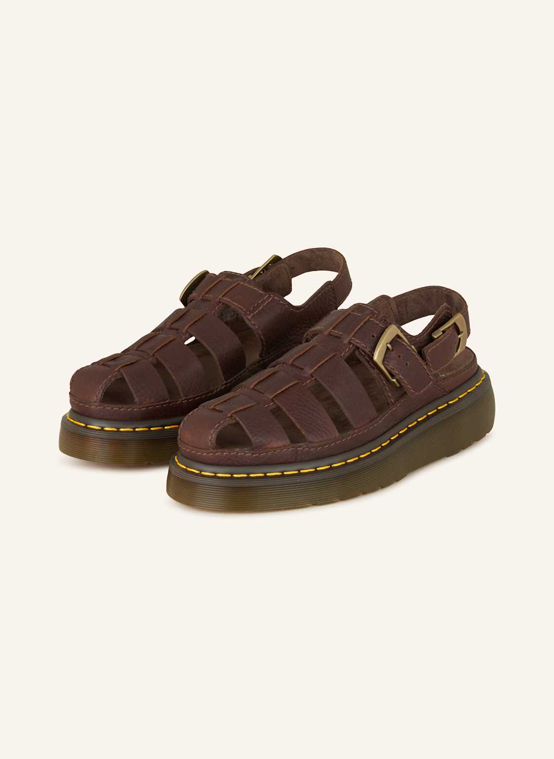 Dr. Martens Plateau-Sandalen Wrenlie braun von Dr. Martens