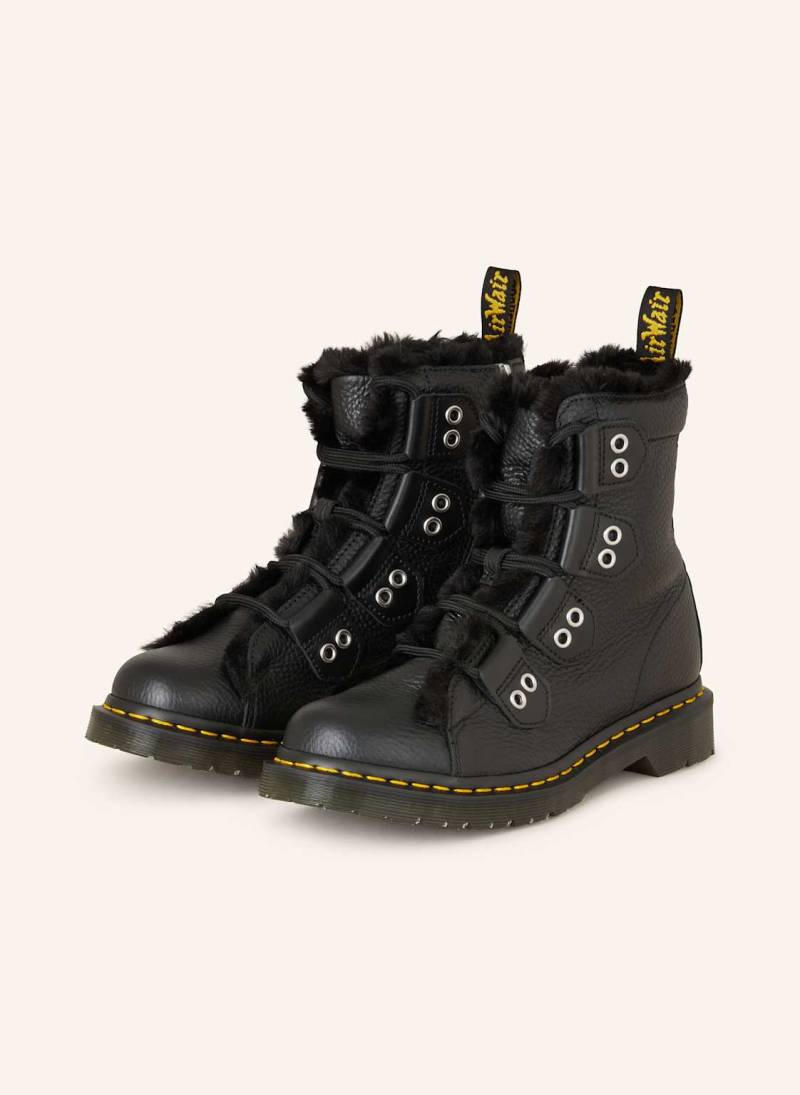 Dr. Martens Schnürboots 1460 Mit Kunstfell schwarz von Dr. Martens