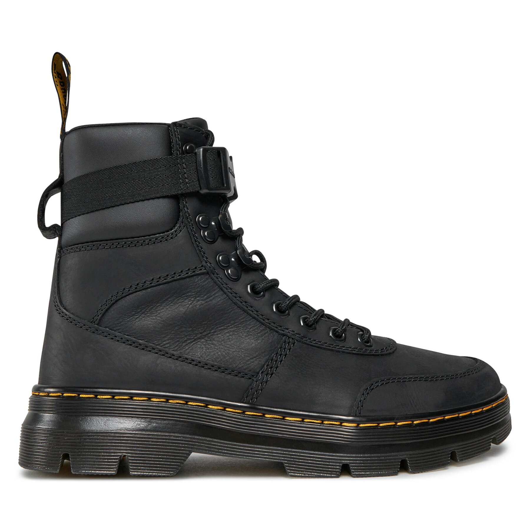 Schnürstiefeletten Dr. Martens Combs Tech Leather 27801001 Schwarz von Dr. Martens