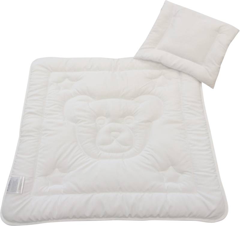 Dreams Steppbett + Kopfkissen »Teddybär«, (Spar-Set), Praktisches Set für Babys und Kleinkinder von Dreams