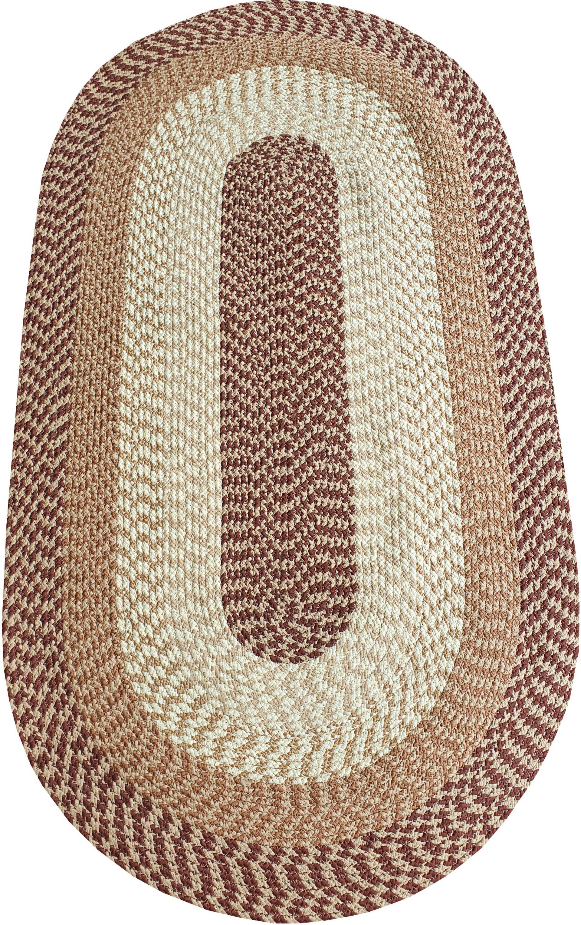 Dreams Teppich »Flecht-Teppich«, oval, 10 mm Höhe, Flachgewebe, gestreift, handgefertigt, Scandi Look, Wohnzimmer Dreams Teppich »Flecht-Teppich«, oval, 10 mm Höhe, Flachgewebe, gestreift, handgefertigt, Scandi Look, Wohnzimmer von Dreams