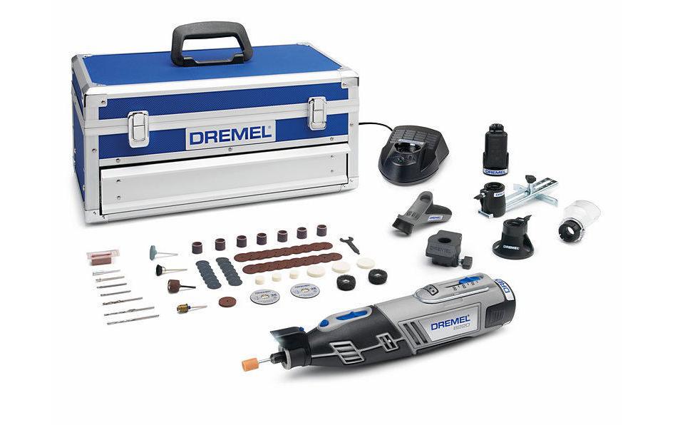 DREMEL Elektro-Multifunktionswerkzeug »8220-5/65 Platin Edition«, (Set), Bohren; Drehzahlvorwahl; Fräsen; LED-Arbeitsleuchte; Sägen; Schleifen von Dremel