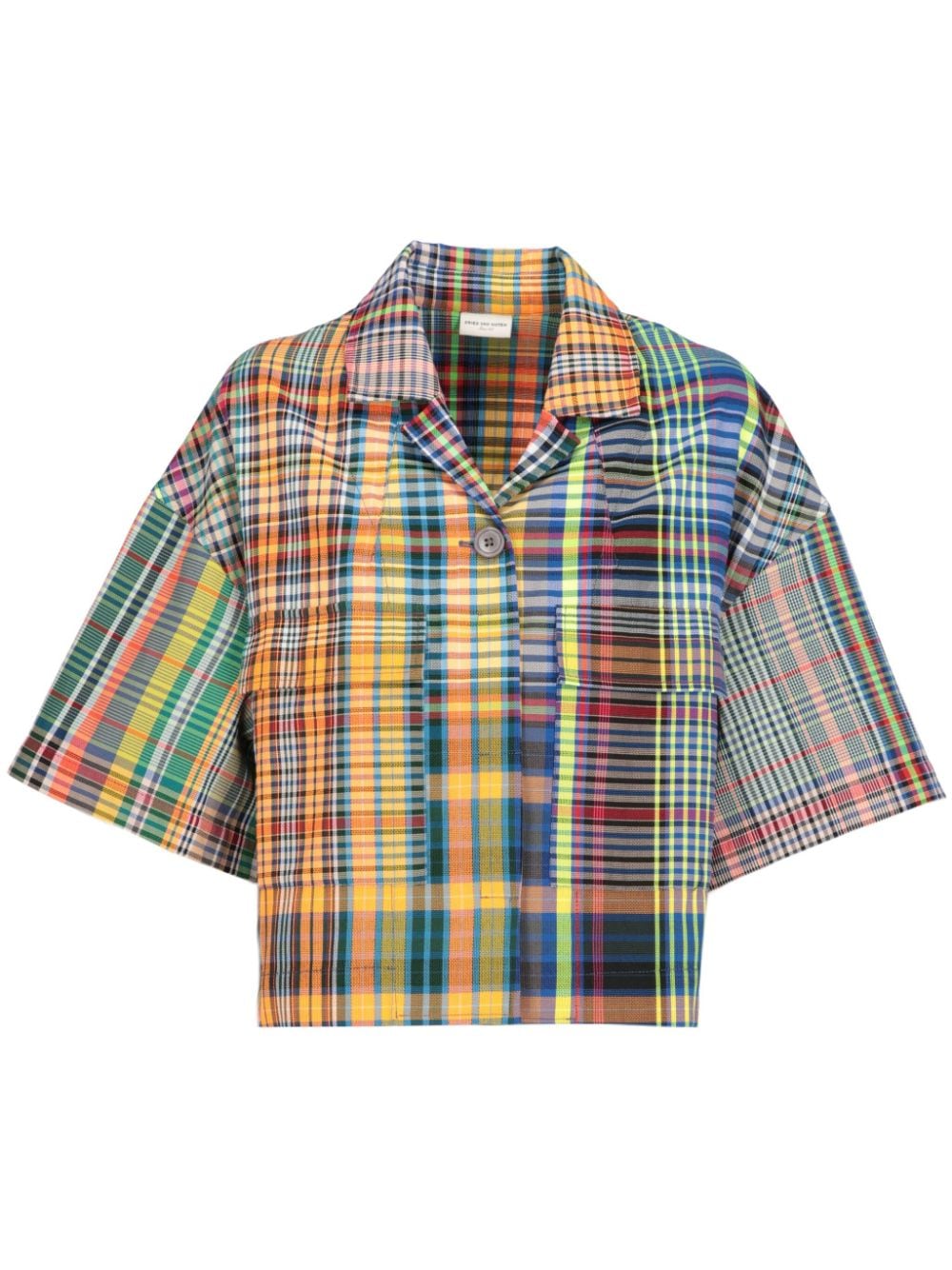 Dries Van Noten Pre-Owned 2000 checked cotton shirt - Yellow