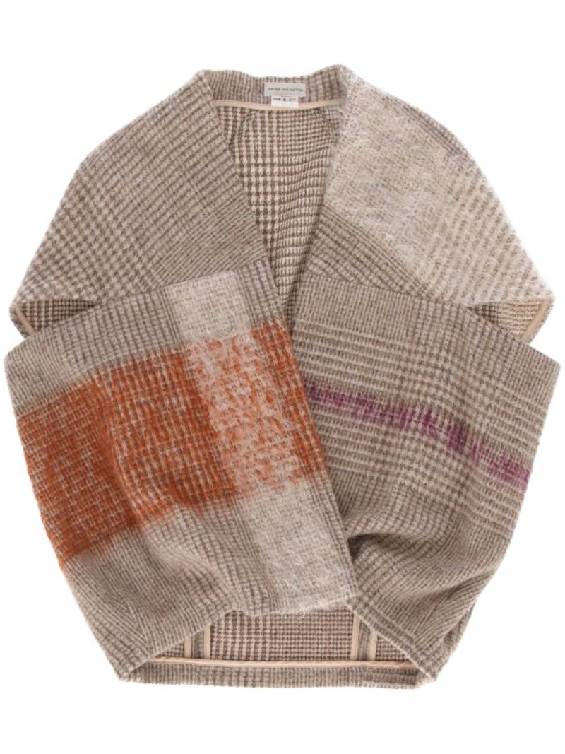 Dries Van Noten Pre-Owned 2010s plaid sleeveless jacket - Neutrals von Dries Van Noten Pre-Owned