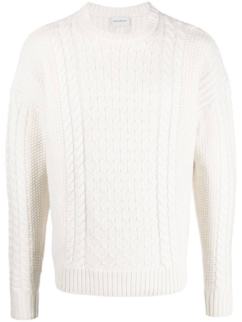 Drôle De Monsieur chunky-knit crew-neck jumper - Neutrals von Drôle De Monsieur