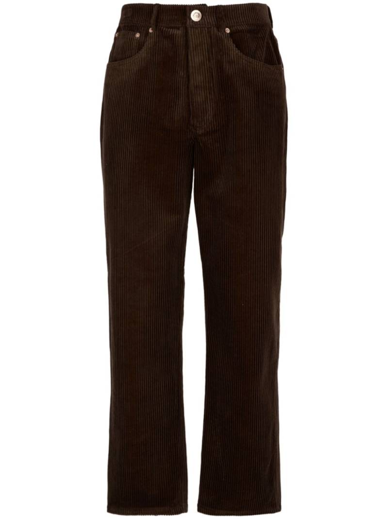 Drôle De Monsieur cotton straight-leg trousers - Brown von Drôle De Monsieur