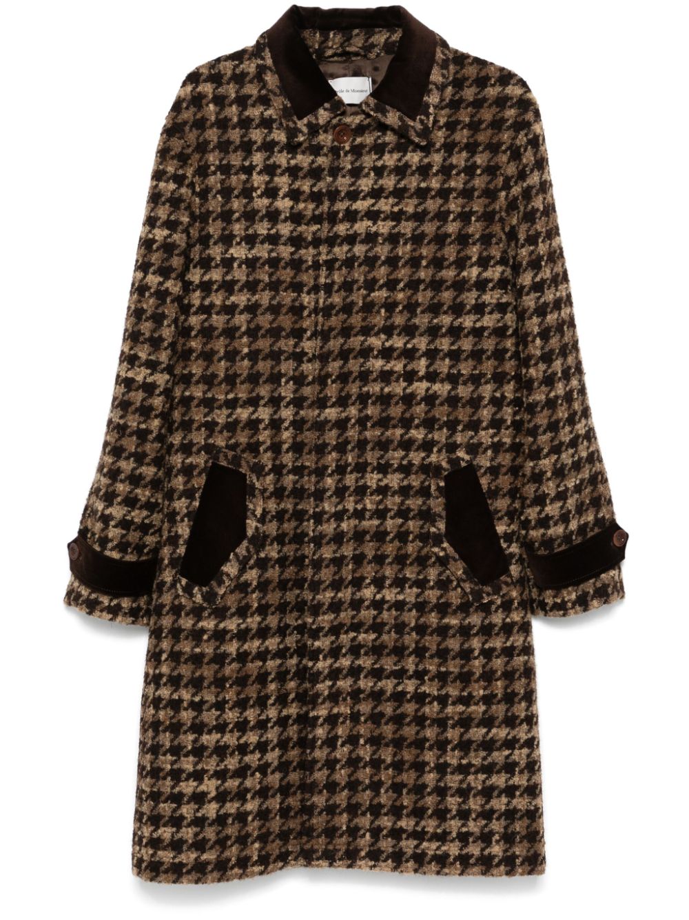 Drôle De Monsieur houndstooth coat - Brown von Drôle De Monsieur