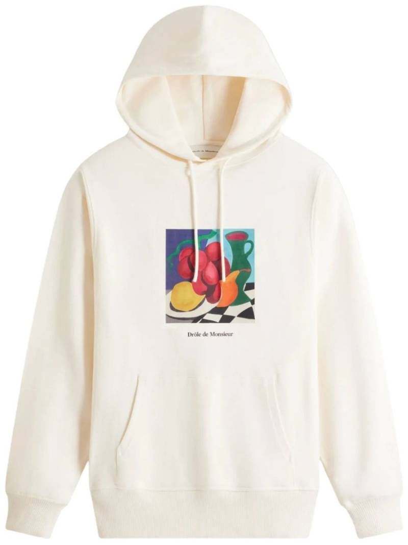 Drôle De Monsieur illustration-print hoodie - Neutrals von Drôle De Monsieur