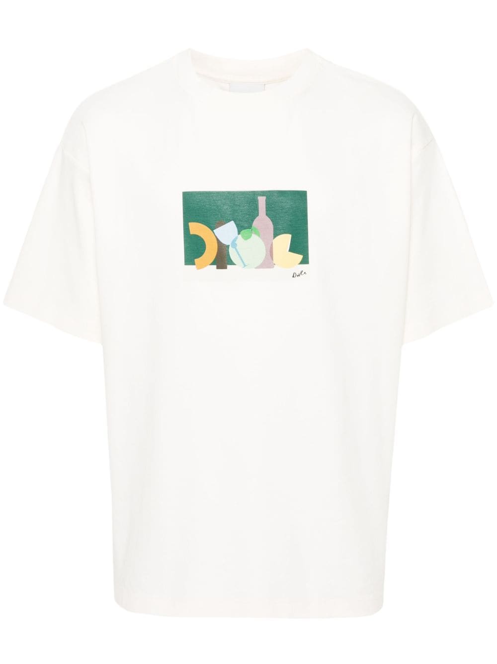 Drôle De Monsieur logo-print cotton T-shirt - Neutrals von Drôle De Monsieur