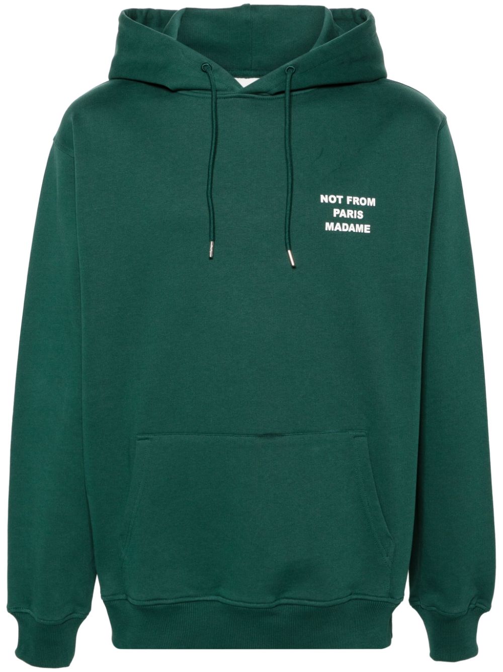 Drôle De Monsieur logo-print cotton hoodie - Green von Drôle De Monsieur