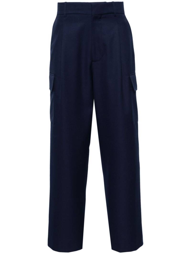 Drôle De Monsieur mid-rise twill cargo trousers - Blue von Drôle De Monsieur