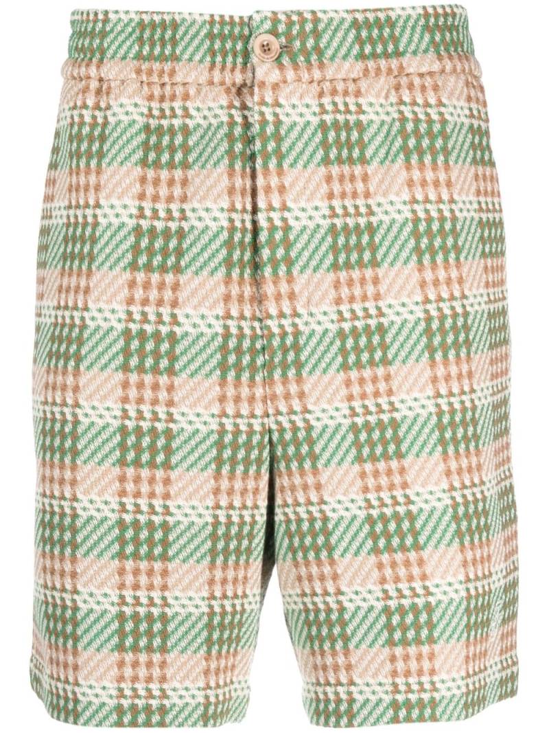 Drôle De Monsieur plaid-pattern tweed shorts - Green von Drôle De Monsieur