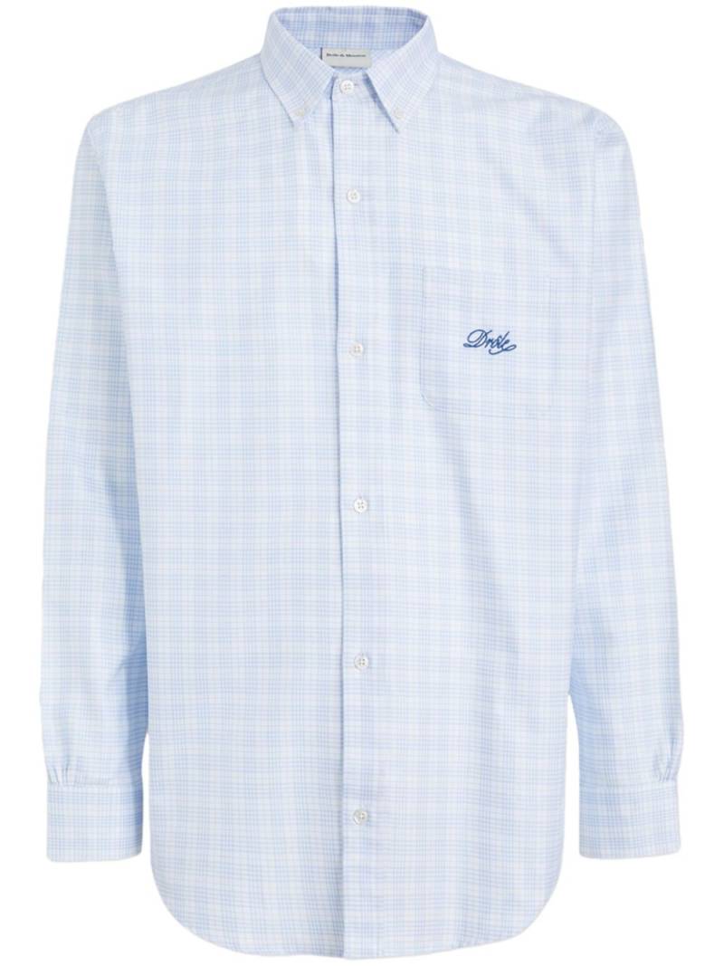 Drôle De Monsieur plaid shirt - Blue von Drôle De Monsieur