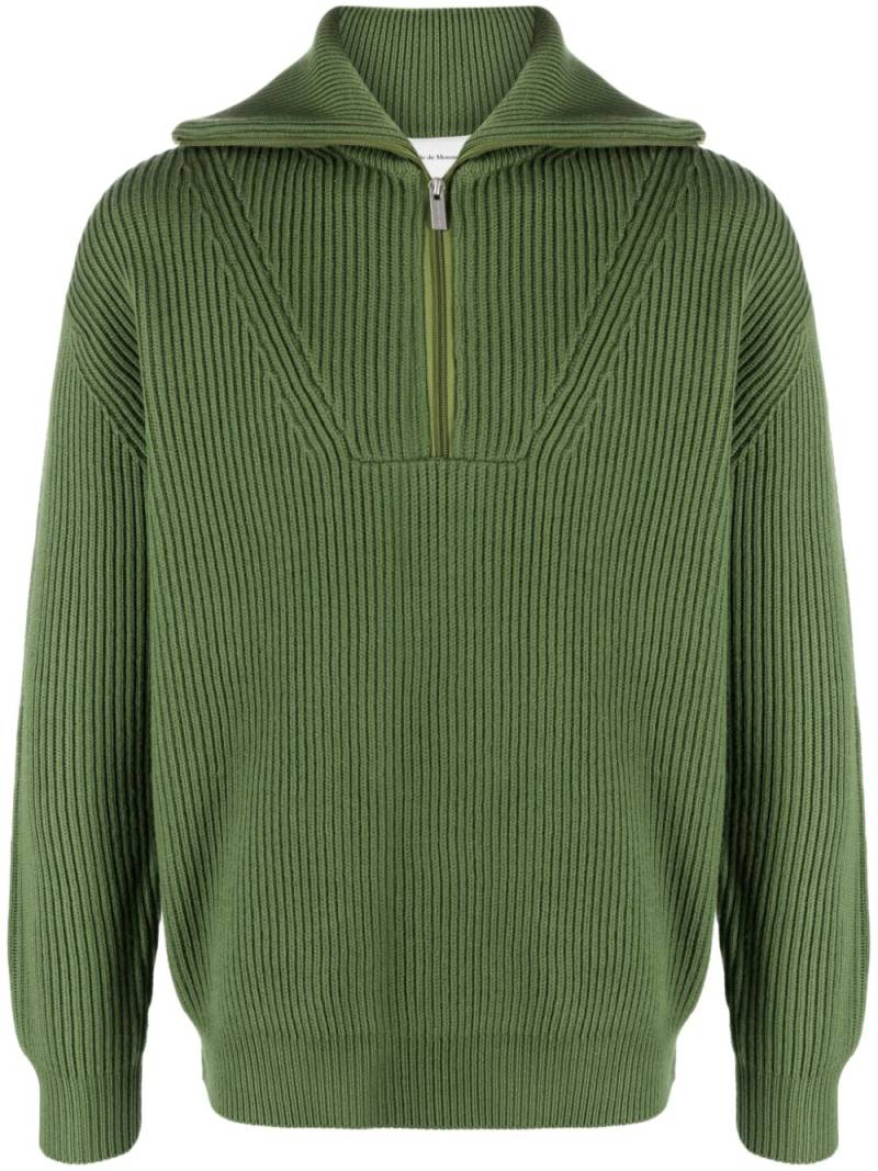 Drôle De Monsieur ribbed-knit merino jumper - Green von Drôle De Monsieur