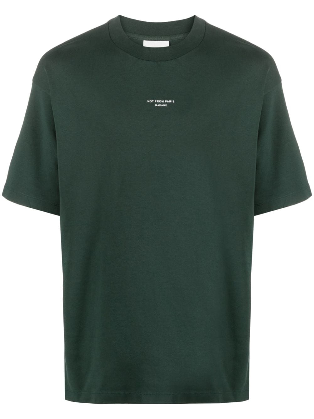 Drôle De Monsieur slogan-print cotton T-shirt - Green von Drôle De Monsieur