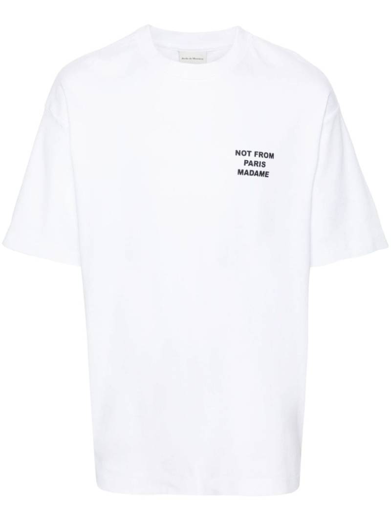 Drôle De Monsieur slogan-print cotton T-shirt - White von Drôle De Monsieur