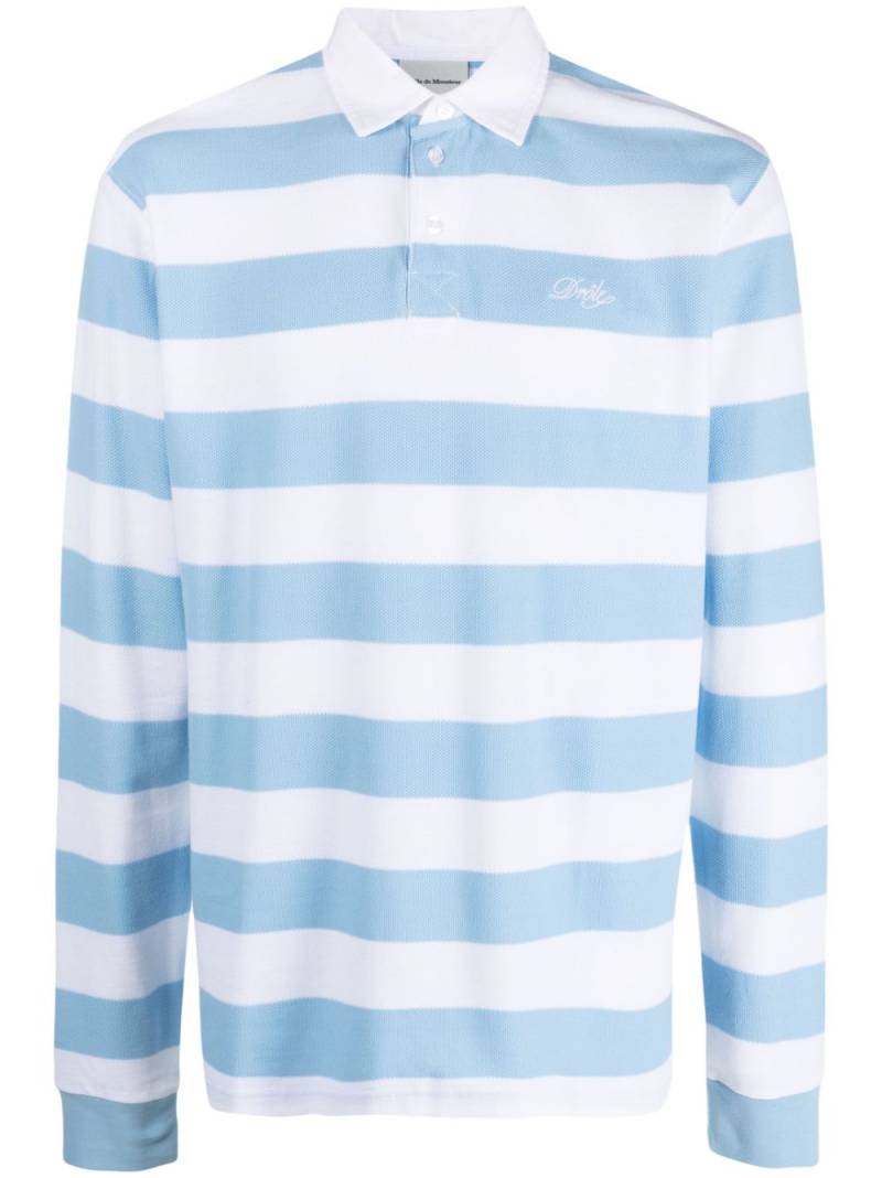 Drôle De Monsieur stripe-pattern polo shirt - Blue von Drôle De Monsieur