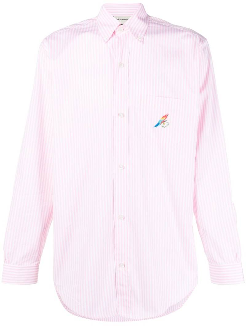 Drôle De Monsieur striped cotton shirt - Pink von Drôle De Monsieur