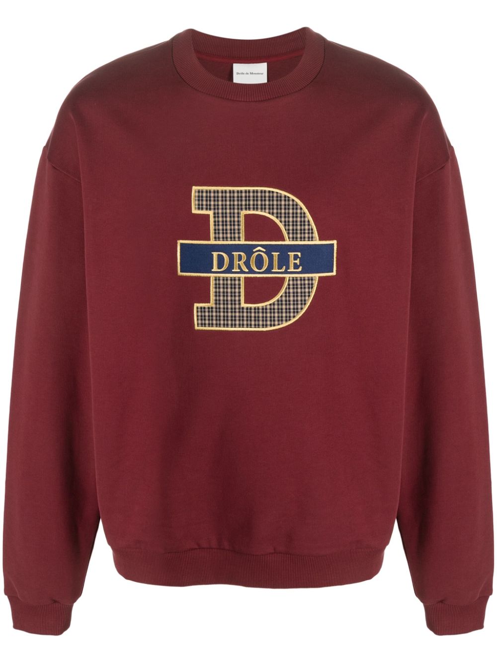 Drôle De Monsieur tartan-check cotton sweatshirt - Red von Drôle De Monsieur