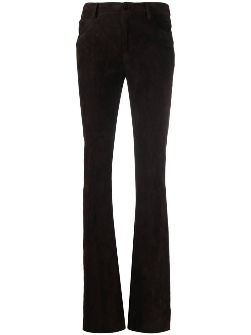 Drome flared suede trousers - Brown von Drome