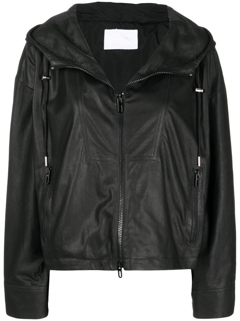 Drome hooded leather jacket - Black von Drome