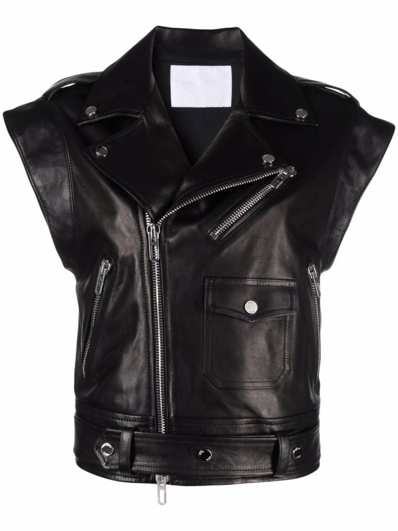 Drome short-sleeved biker jacket - Black von Drome