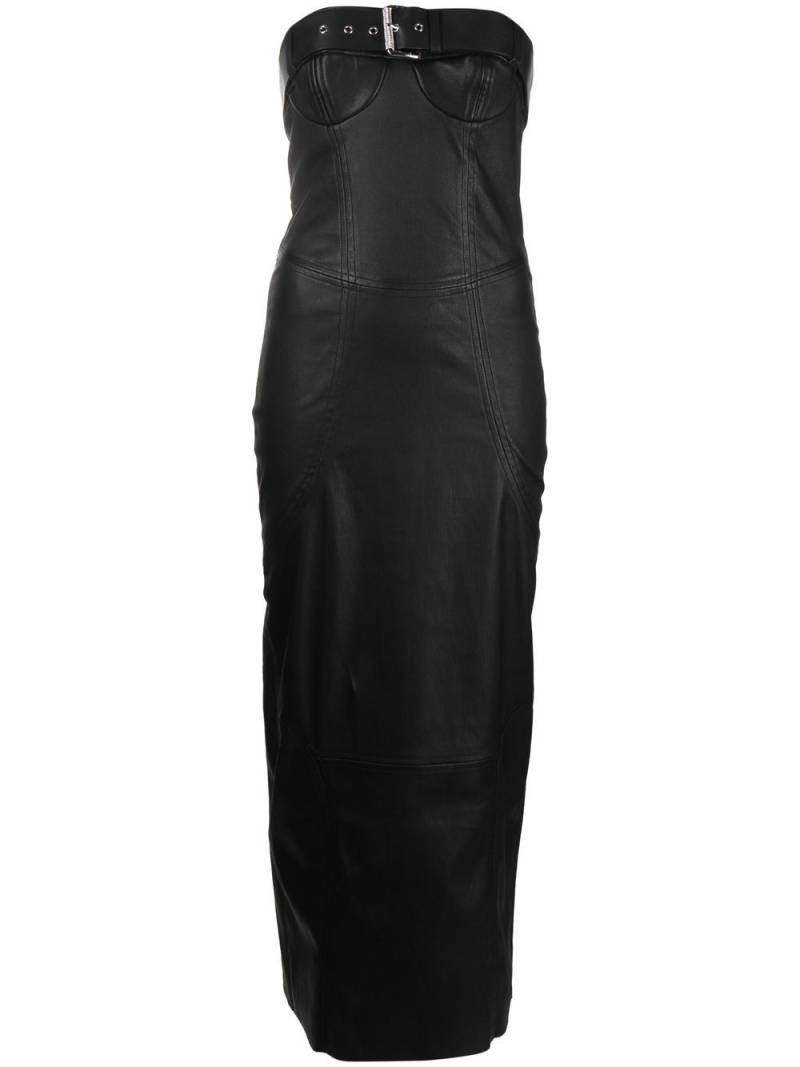 Drome strapless leather dress - Black von Drome