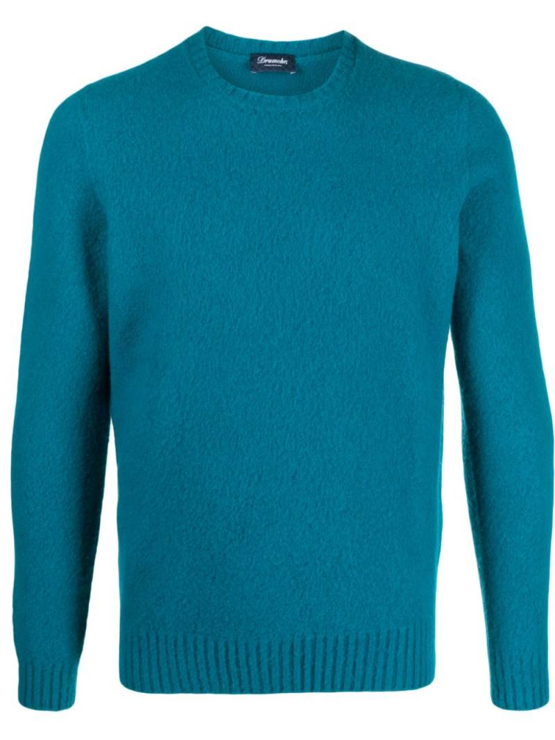 Drumohr brushed-effect crew-neck wool jumper - Blue von Drumohr