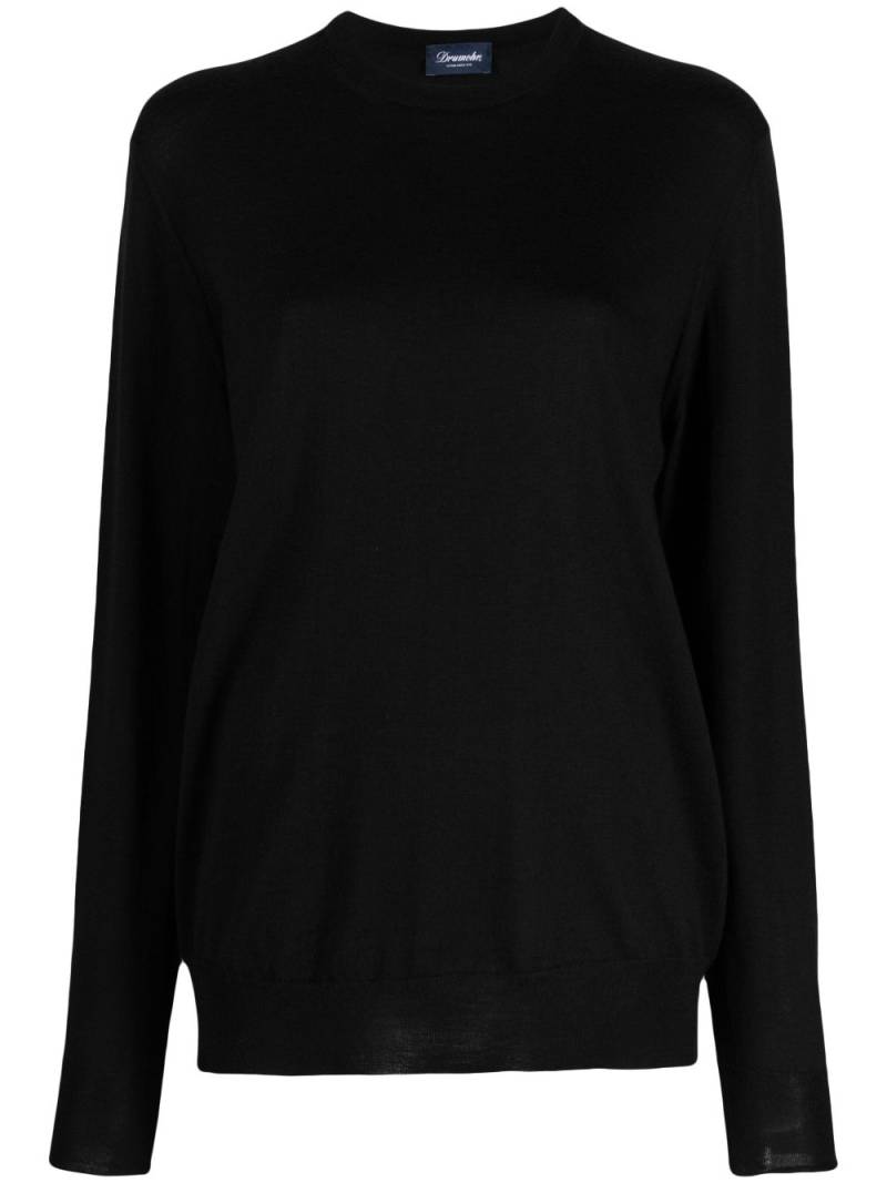 Drumohr crew neck long-sleeve jumper - Black von Drumohr