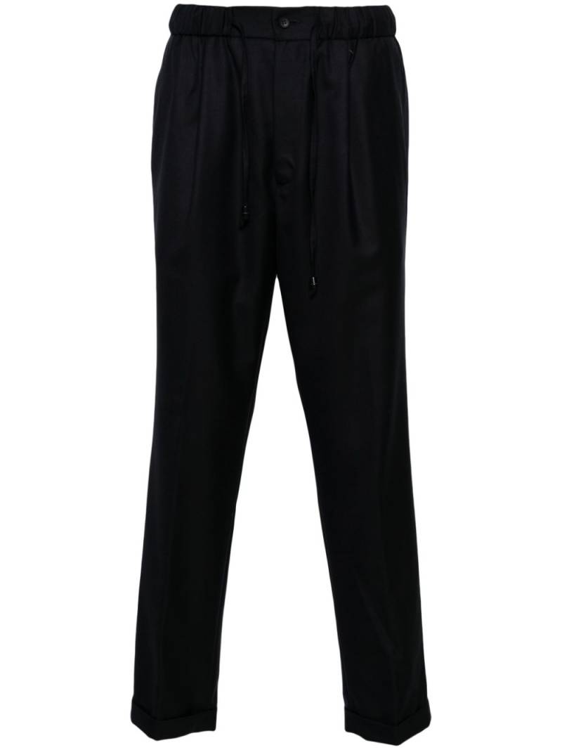 Drumohr dart-detail wool trousers - Blue von Drumohr