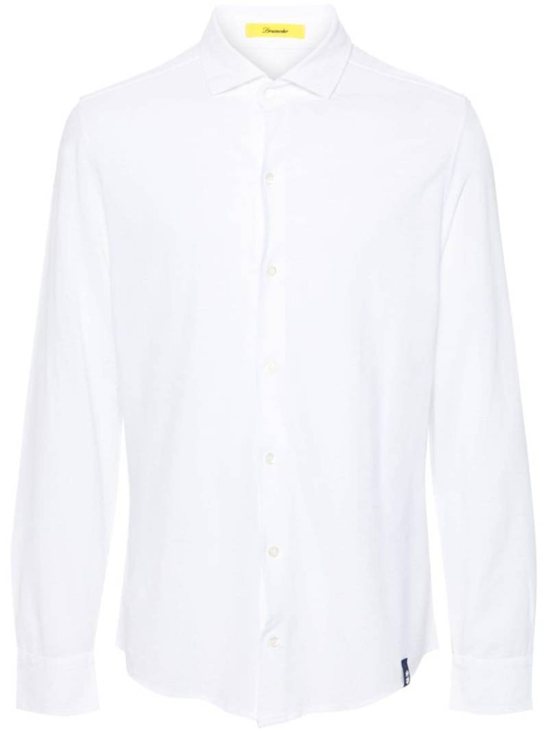 Drumohr lightweight cotton shirt - White von Drumohr