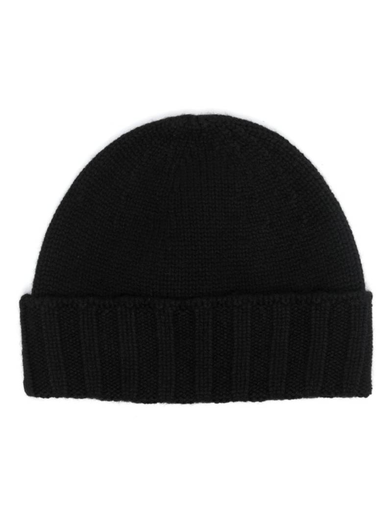 Drumohr knitted cashmere beanie - Black von Drumohr