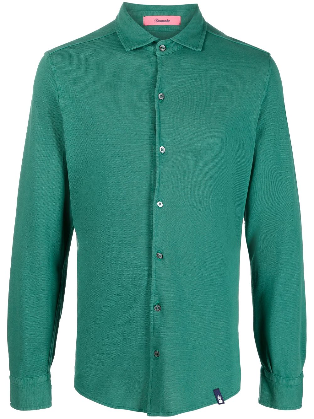 Drumohr long-sleeve cotton shirt - Green von Drumohr