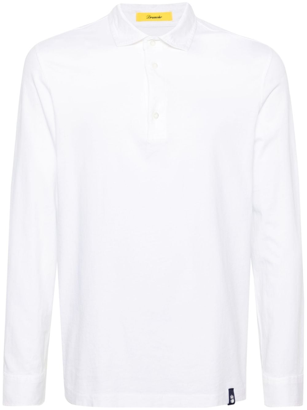 Drumohr long-sleeve jersey polo shirt - White von Drumohr
