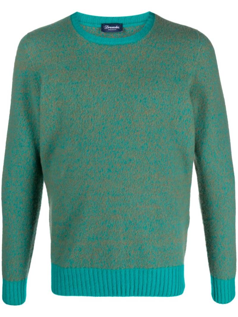 Drumohr mélange brushed jumper - Green von Drumohr