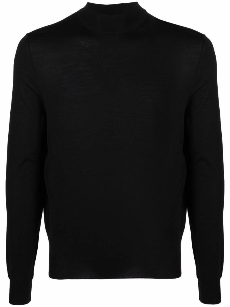 Drumohr mock-neck merino jumper - Black von Drumohr