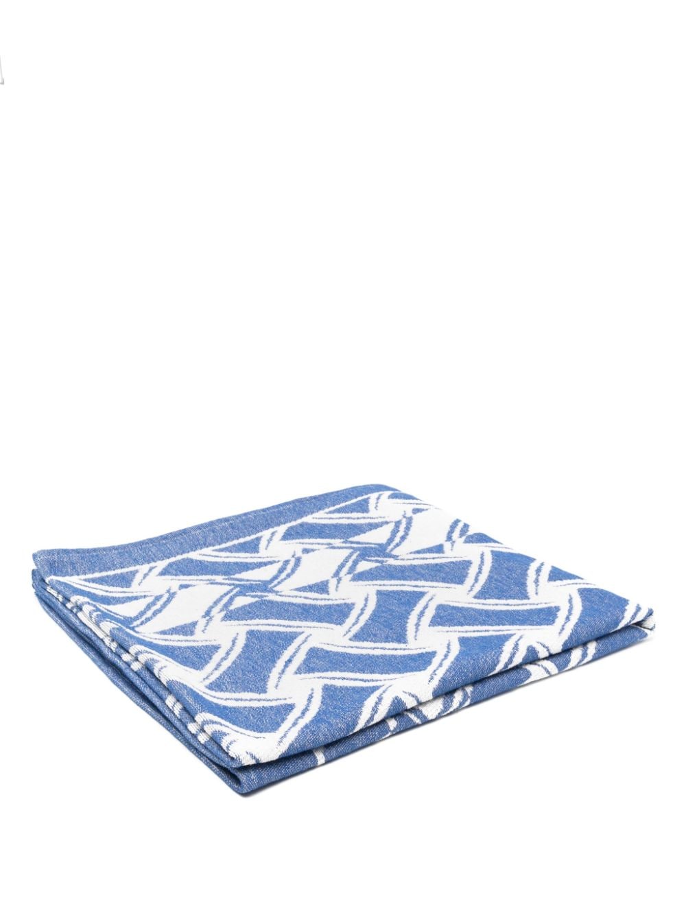 Drumohr patterned-jacquard beach towel - Blue von Drumohr