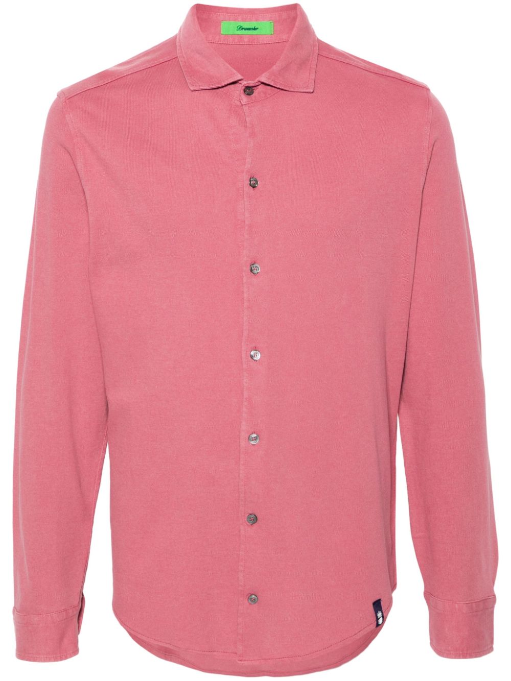 Drumohr piqué weave cotton shirt - Pink von Drumohr