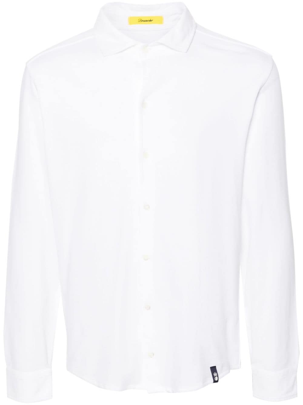 Drumohr piqué-weave cotton shirt - White von Drumohr