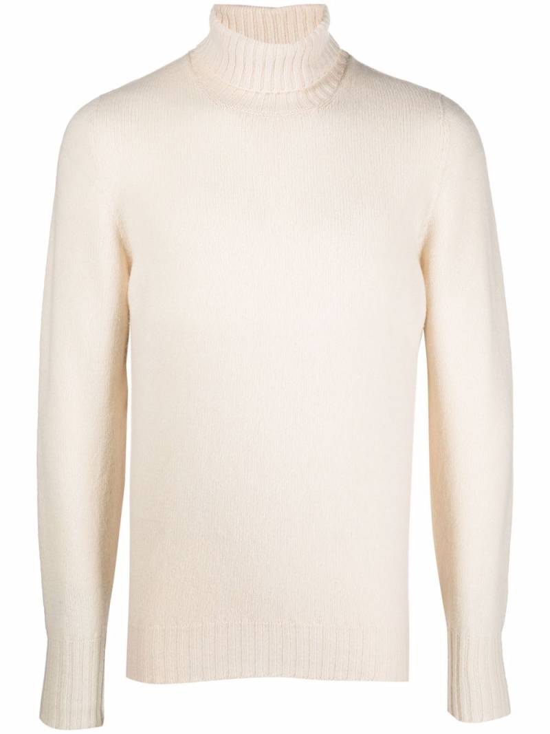 Drumohr ribbed knit turtleneck jumper - Neutrals von Drumohr